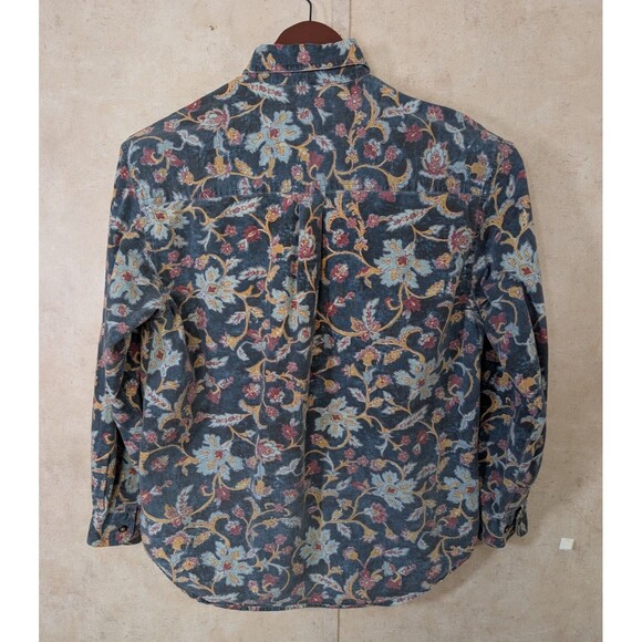 Vintage The Territory Ahead Shirt Men’s M Green Floral Button Up Long Sleeve - Picture 3 of 8